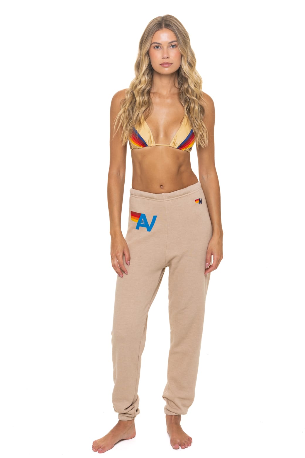 LOGO SWEATPANTS - SAND