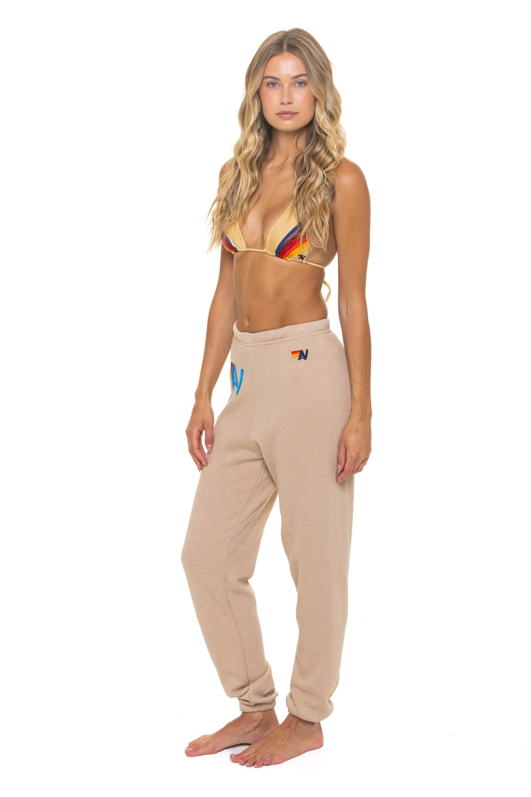LOGO SWEATPANTS - SAND
