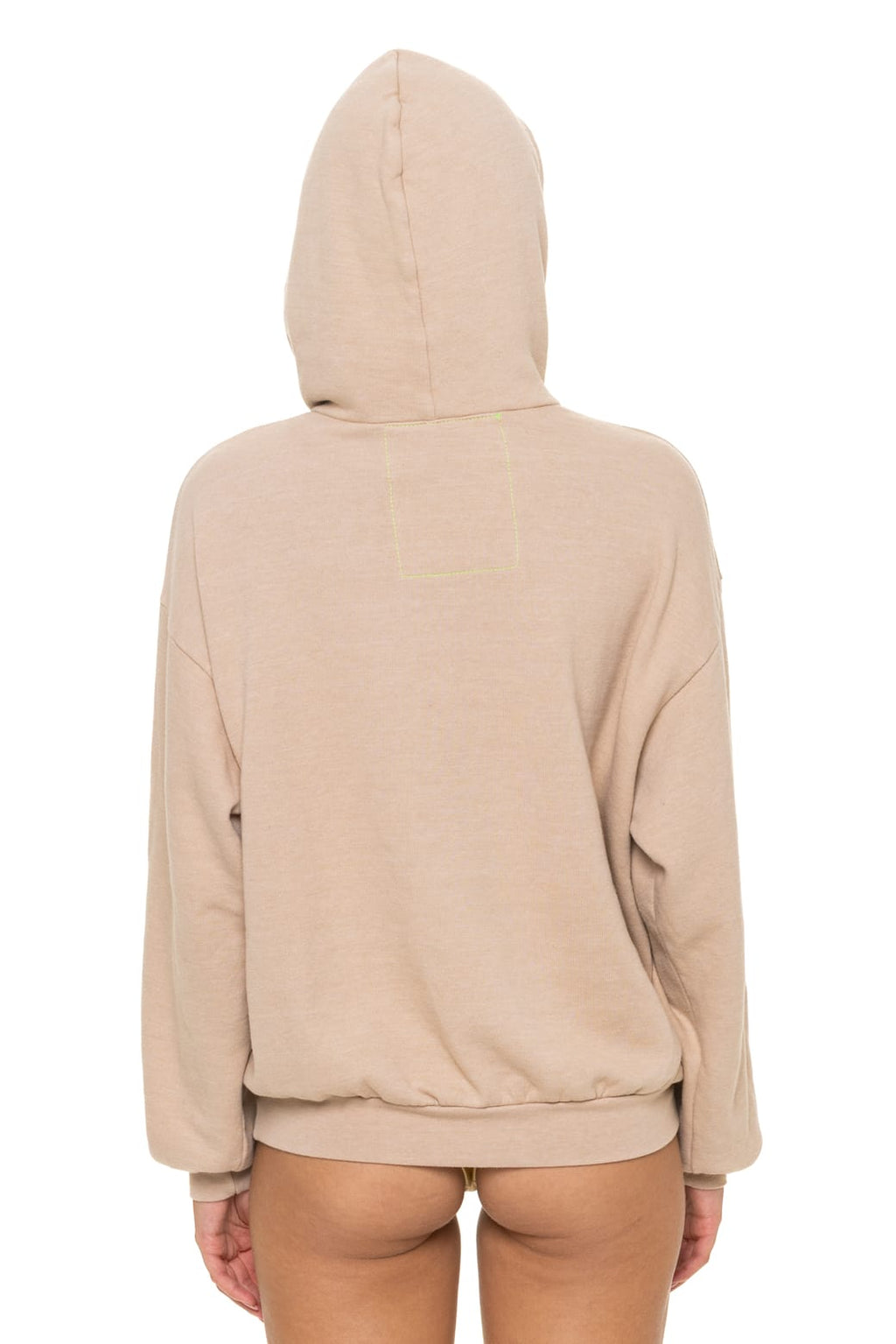 LOGO PULLOVER RELAXED HOODIE - SAND
