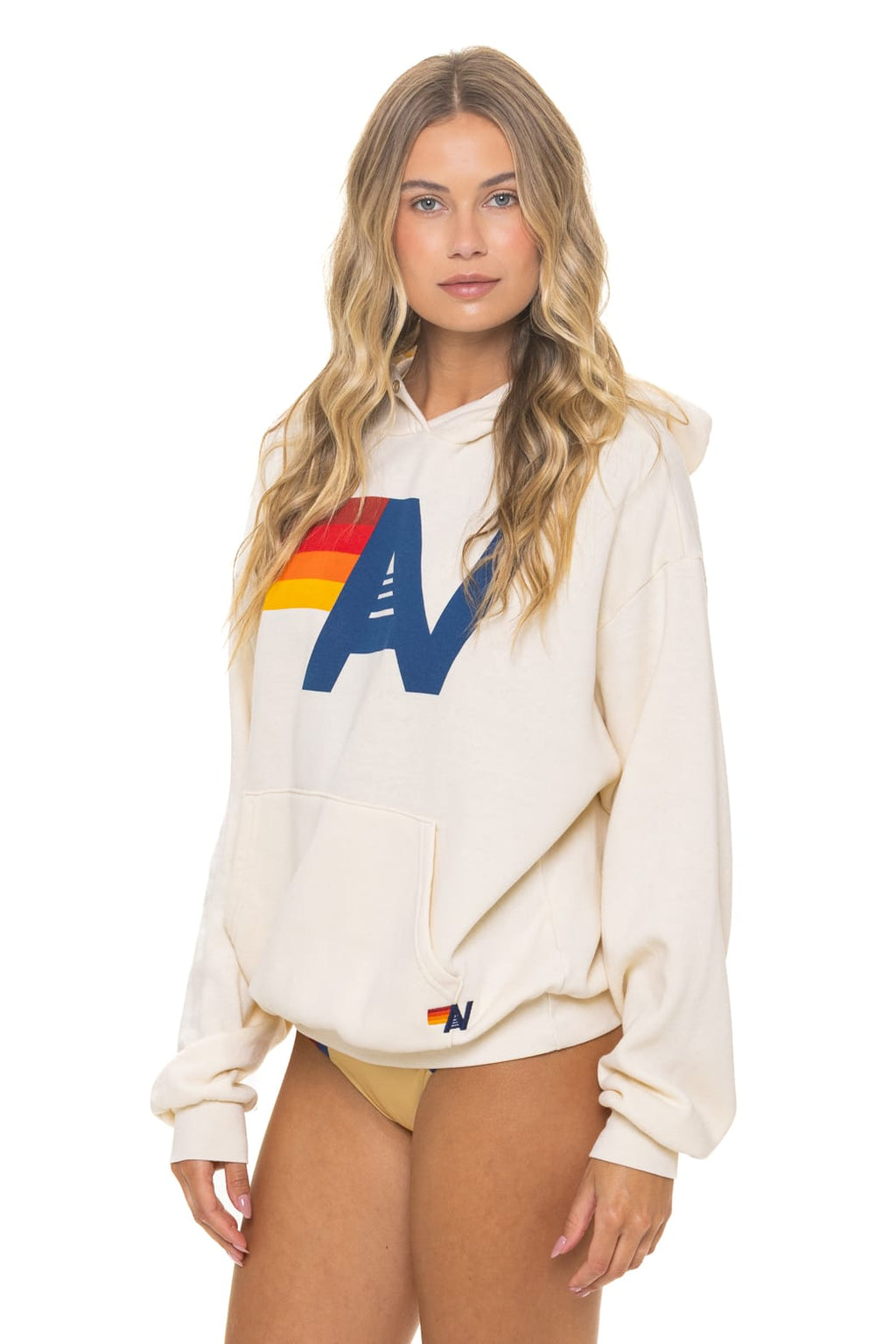 LOGO PULLOVER RELAXED HOODIE - VINTAGE WHITE