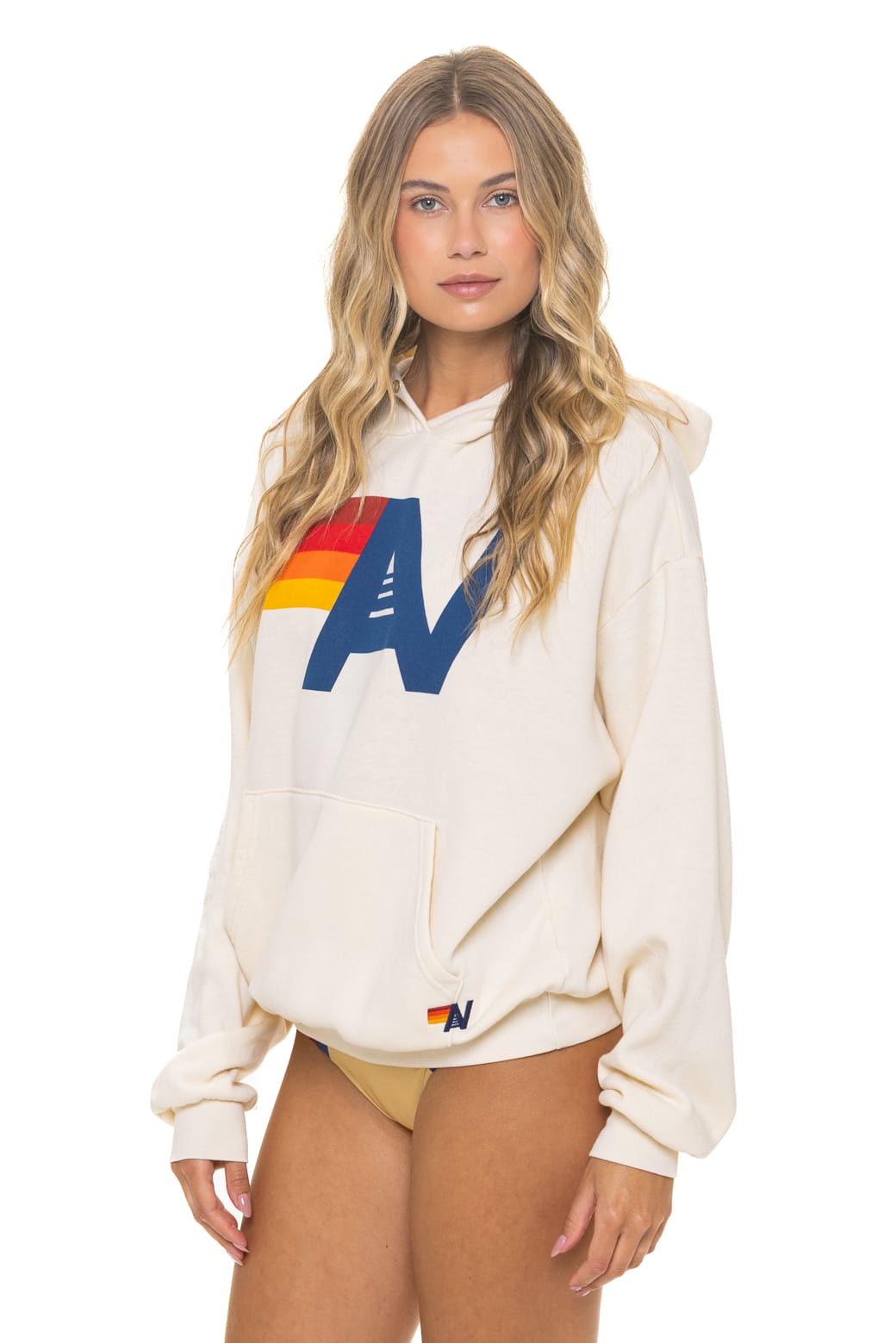 LOGO PULLOVER RELAXED HOODIE - VINTAGE WHITE