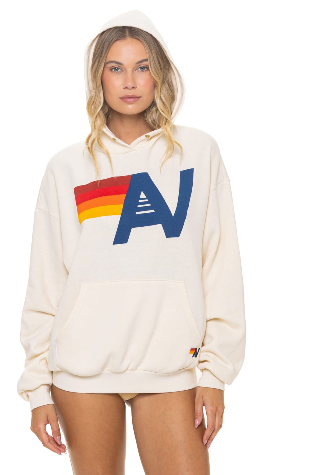 LOGO PULLOVER RELAXED HOODIE - VINTAGE WHITE