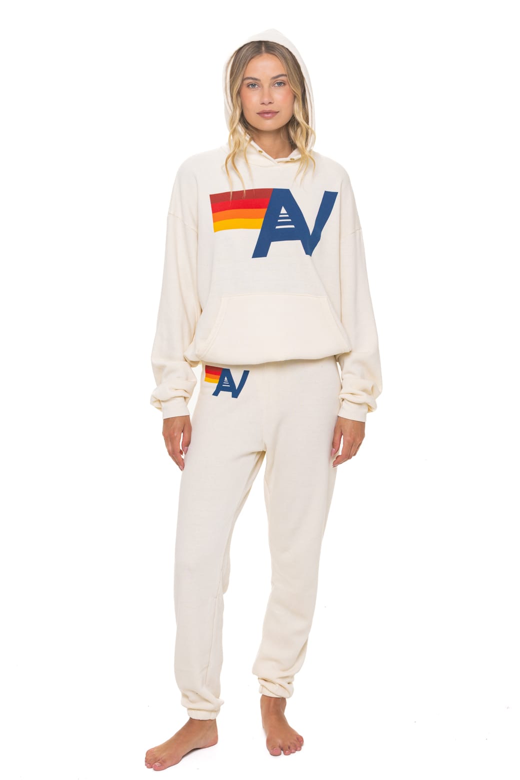 LOGO PULLOVER RELAXED HOODIE - VINTAGE WHITE