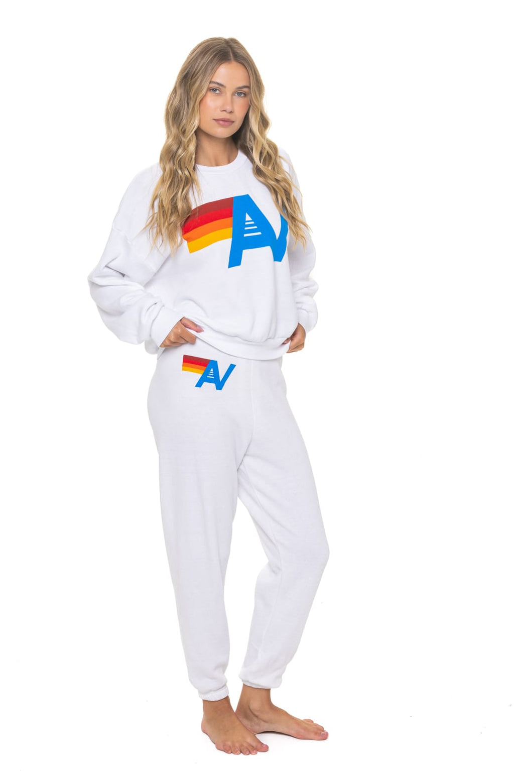 LOGO RELAXED CREW SWEATSHIRT - WHITE