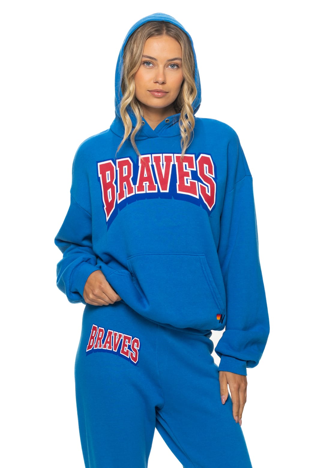 ATLANTA BRAVES 2026 RELAXED PULLOVER HOODIE - ADVENTURE BLUE