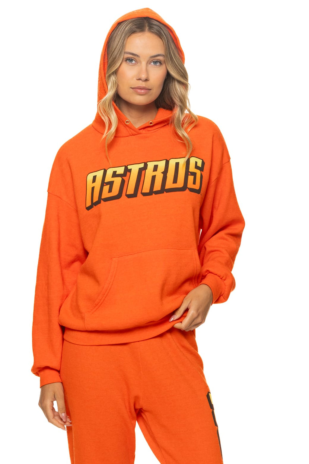 HOUSTON ASTROS 2026 RELAXED PULLOVER HOODIE - ORANGE