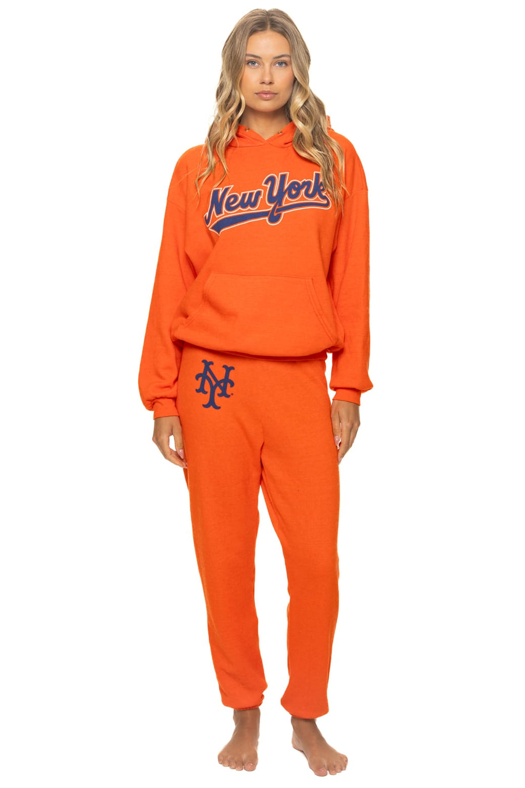 NY METS 2026 RELAXED PULLOVER HOODIE - ORANGE