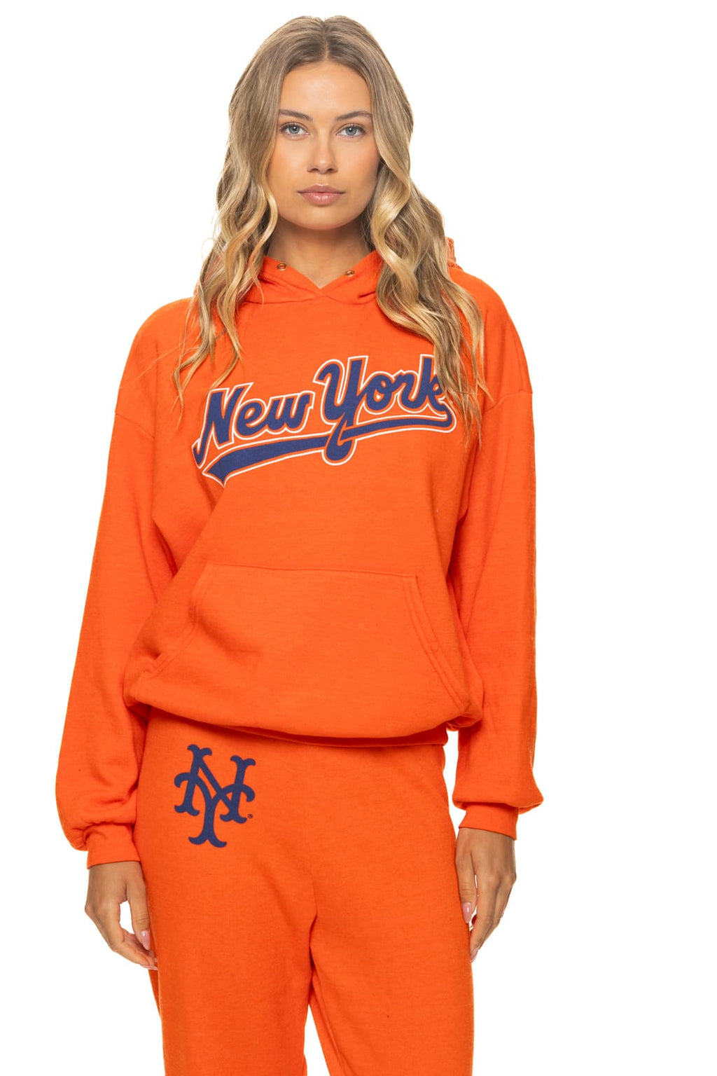 NY METS 2026 RELAXED PULLOVER HOODIE - ORANGE
