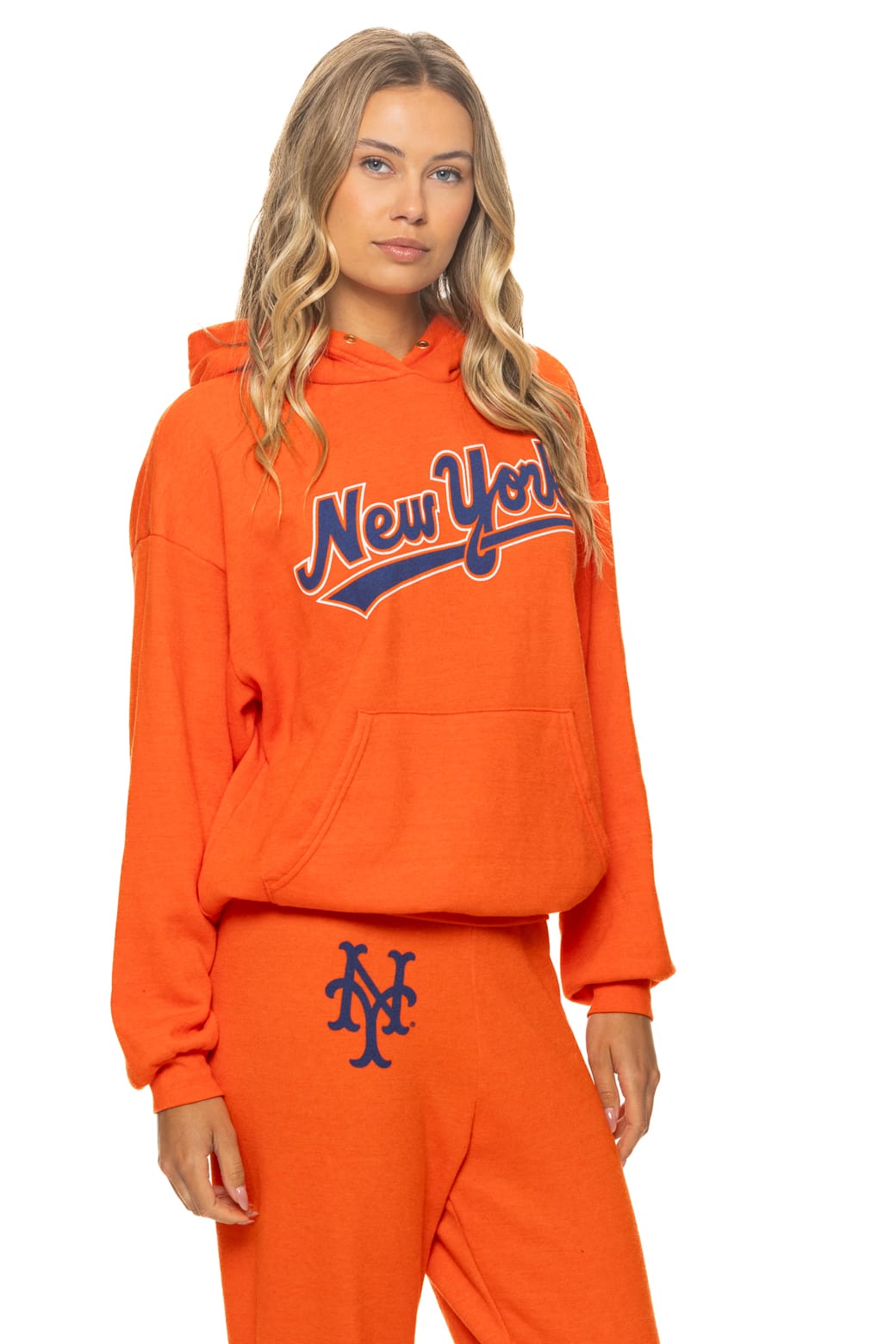 NY METS 2026 RELAXED PULLOVER HOODIE - ORANGE