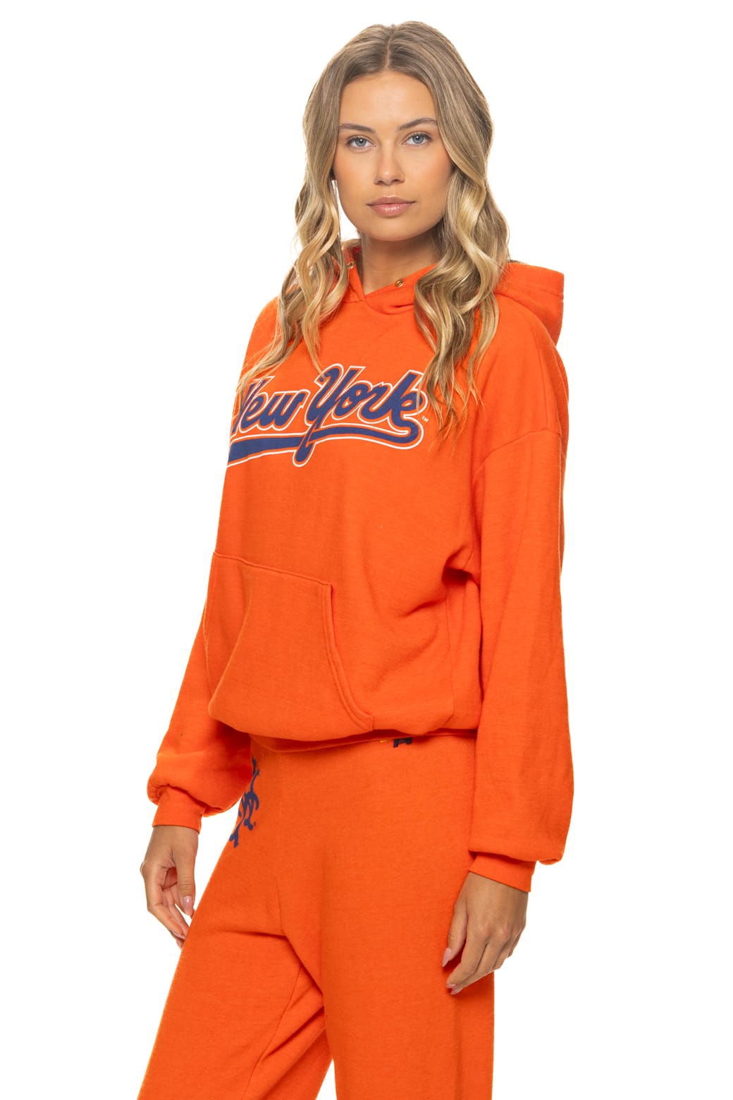 NY METS 2026 RELAXED PULLOVER HOODIE - ORANGE