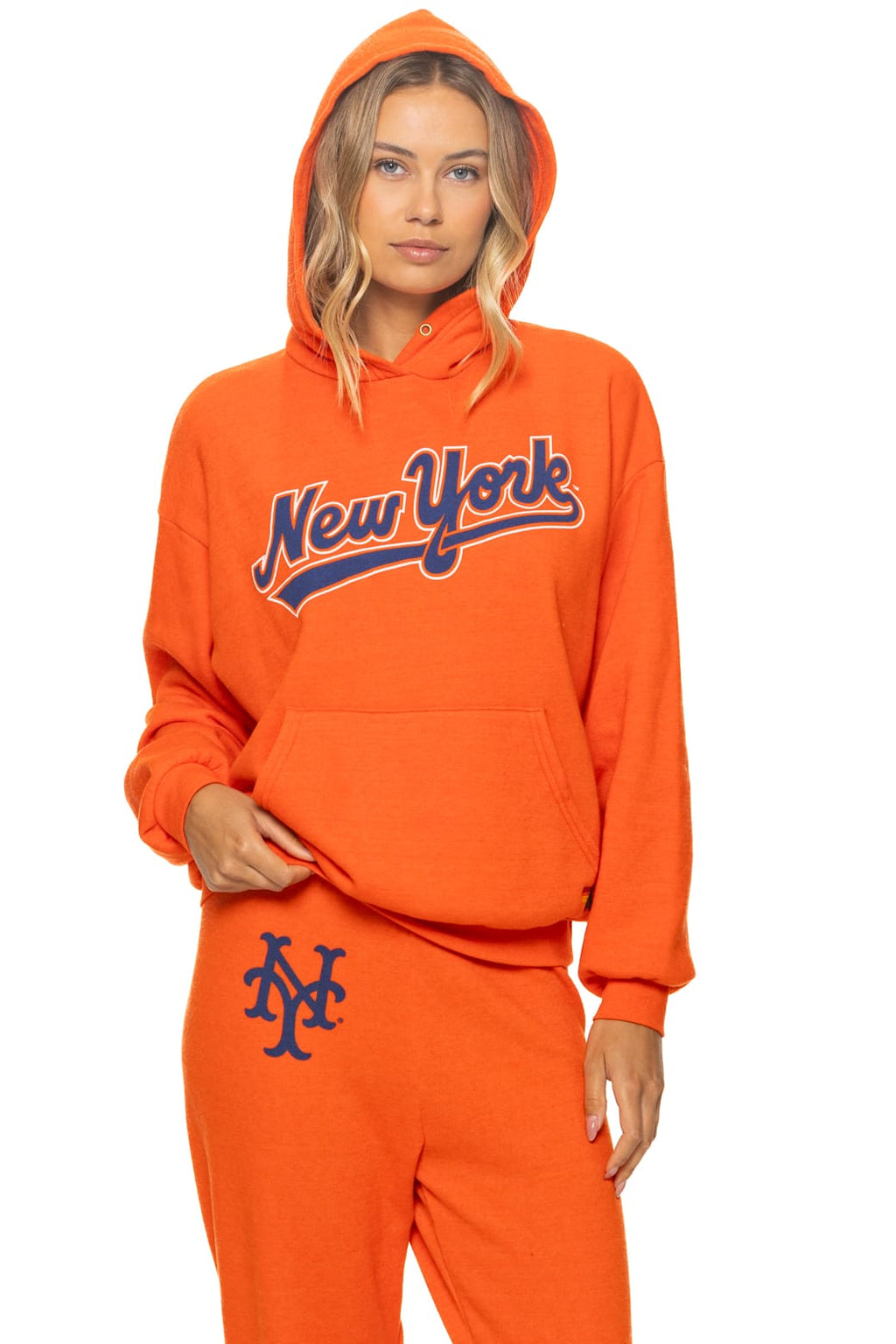 NY METS 2026 RELAXED PULLOVER HOODIE - ORANGE