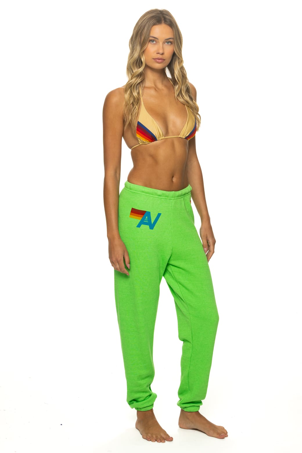 LOGO SWEATPANTS - NEON MINT