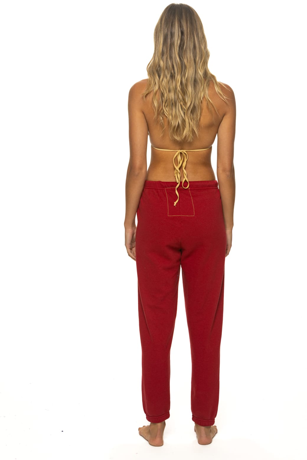 LOGO SWEATPANTS - CRIMSON