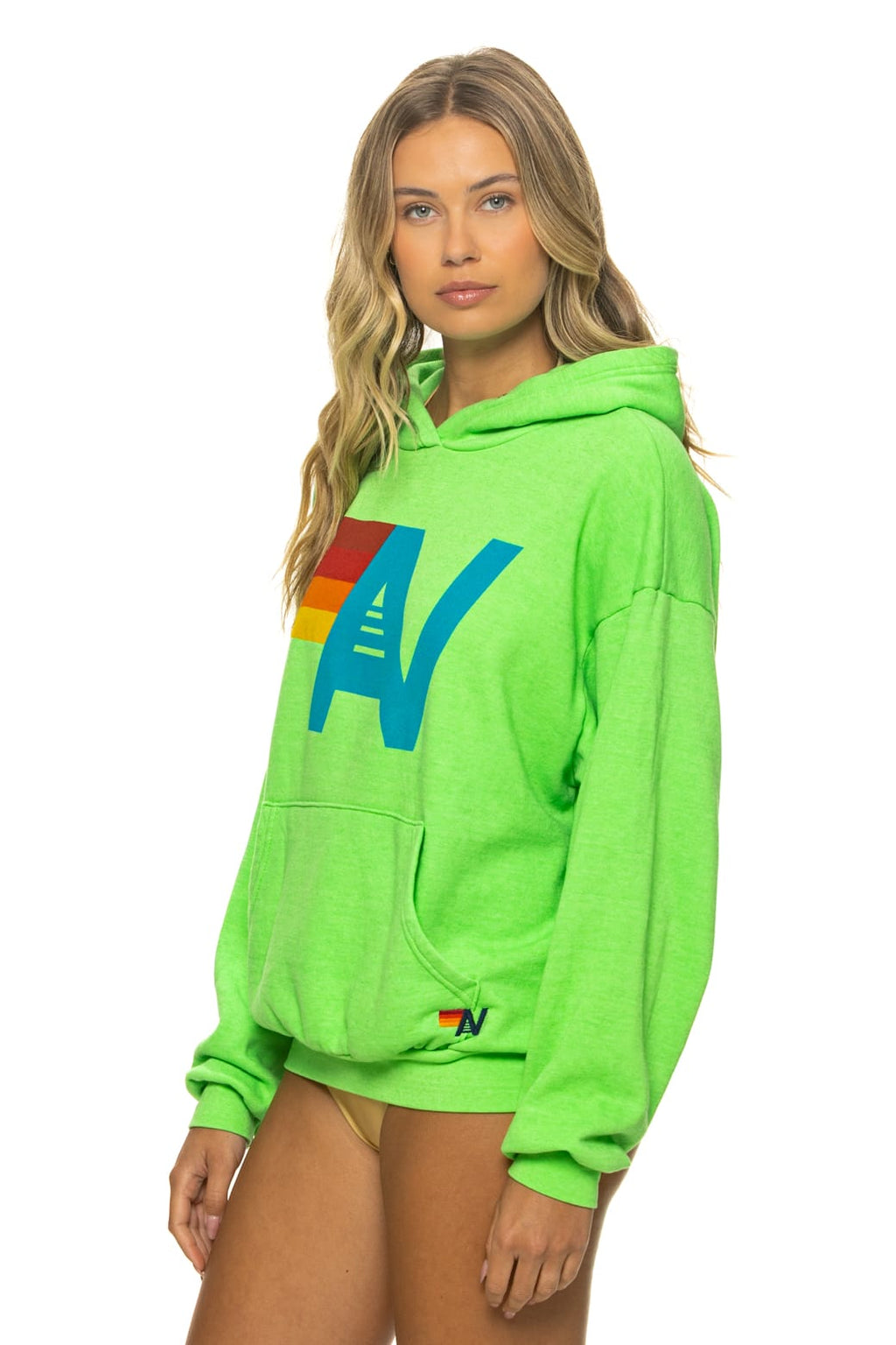 LOGO PULLOVER RELAXED HOODIE - NEON MINT