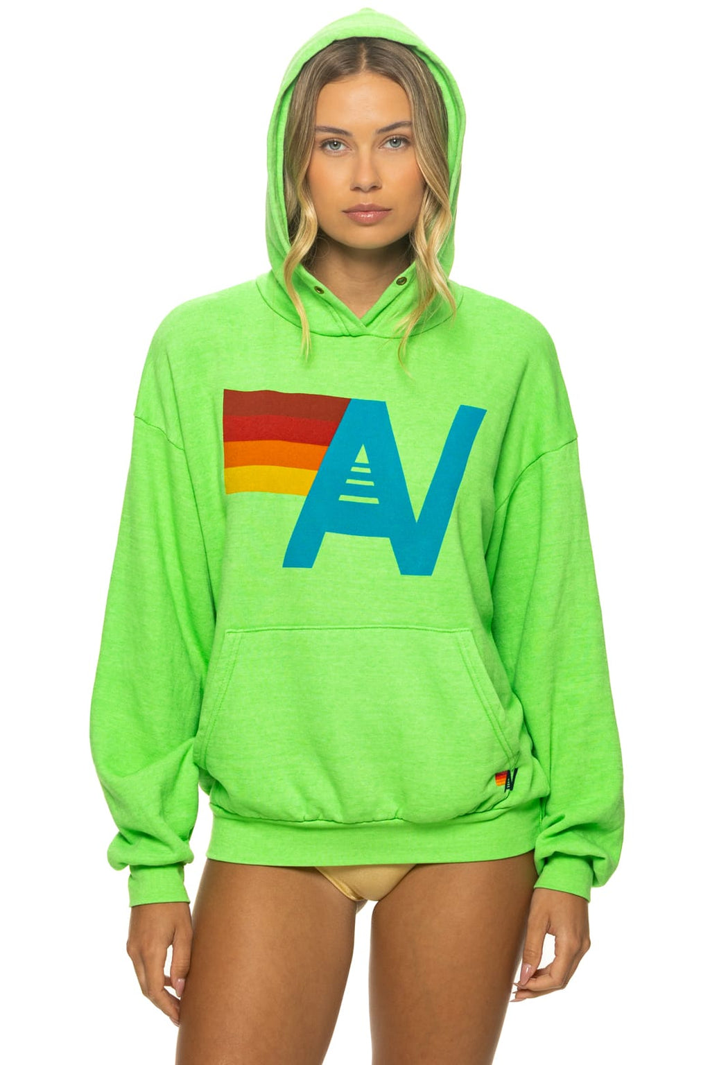 LOGO PULLOVER RELAXED HOODIE - NEON MINT