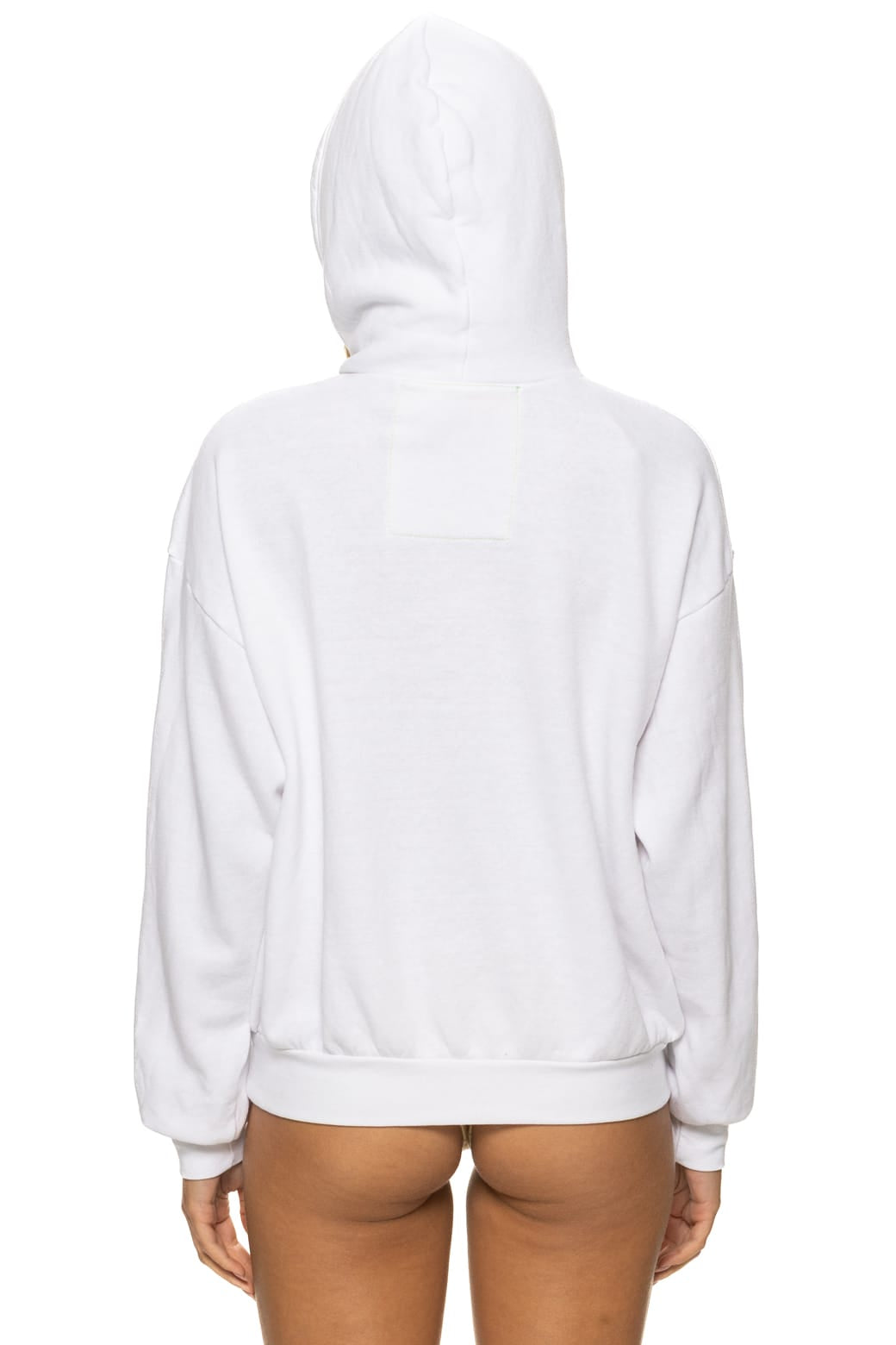 WAVE STRIPE 4 PULLOVER HOODIE RELAXED - WHITE // GREY