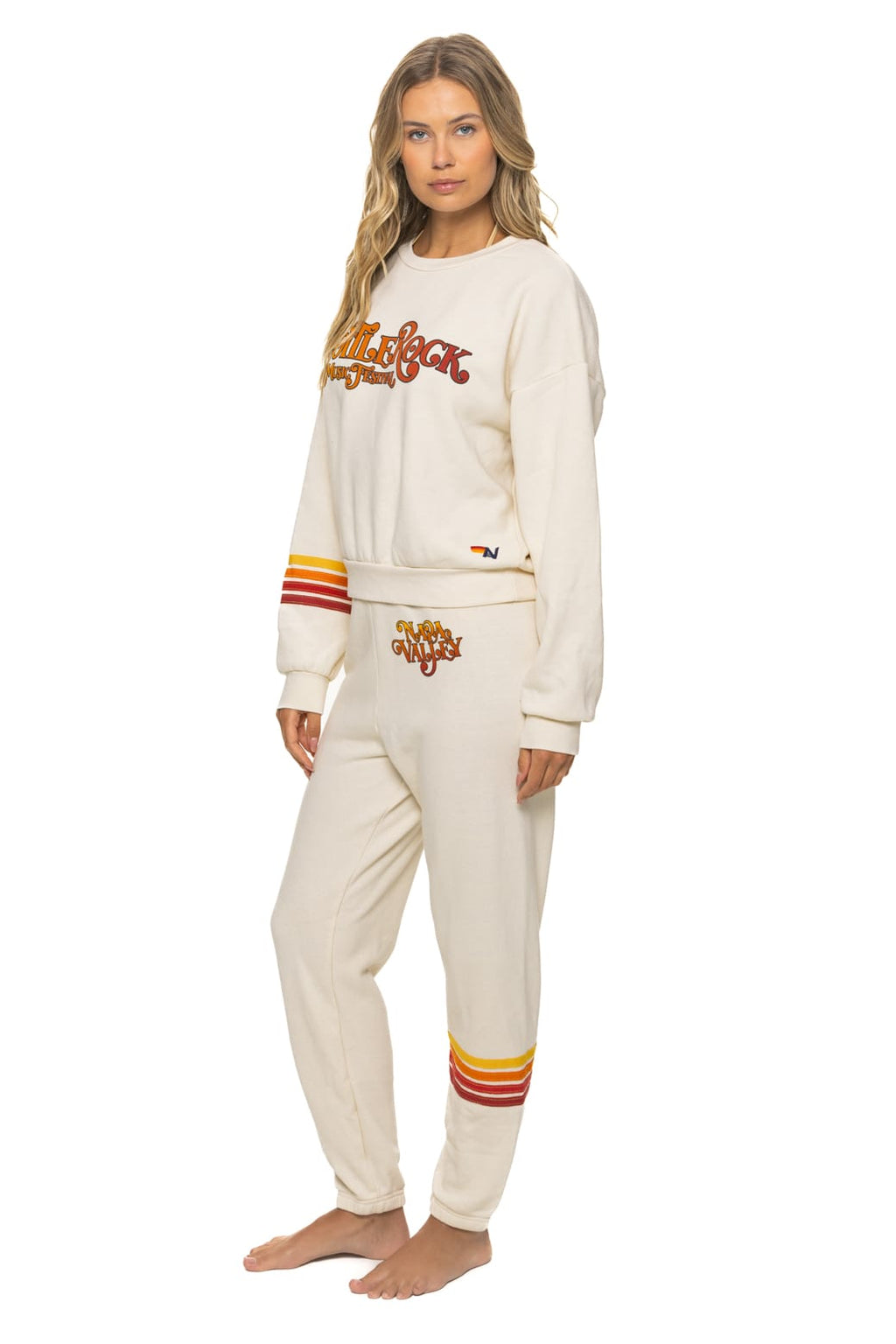 BOTTLEROCK 2026 RUGBY STITCH SWEATPANTS - VINTAGE WHITE