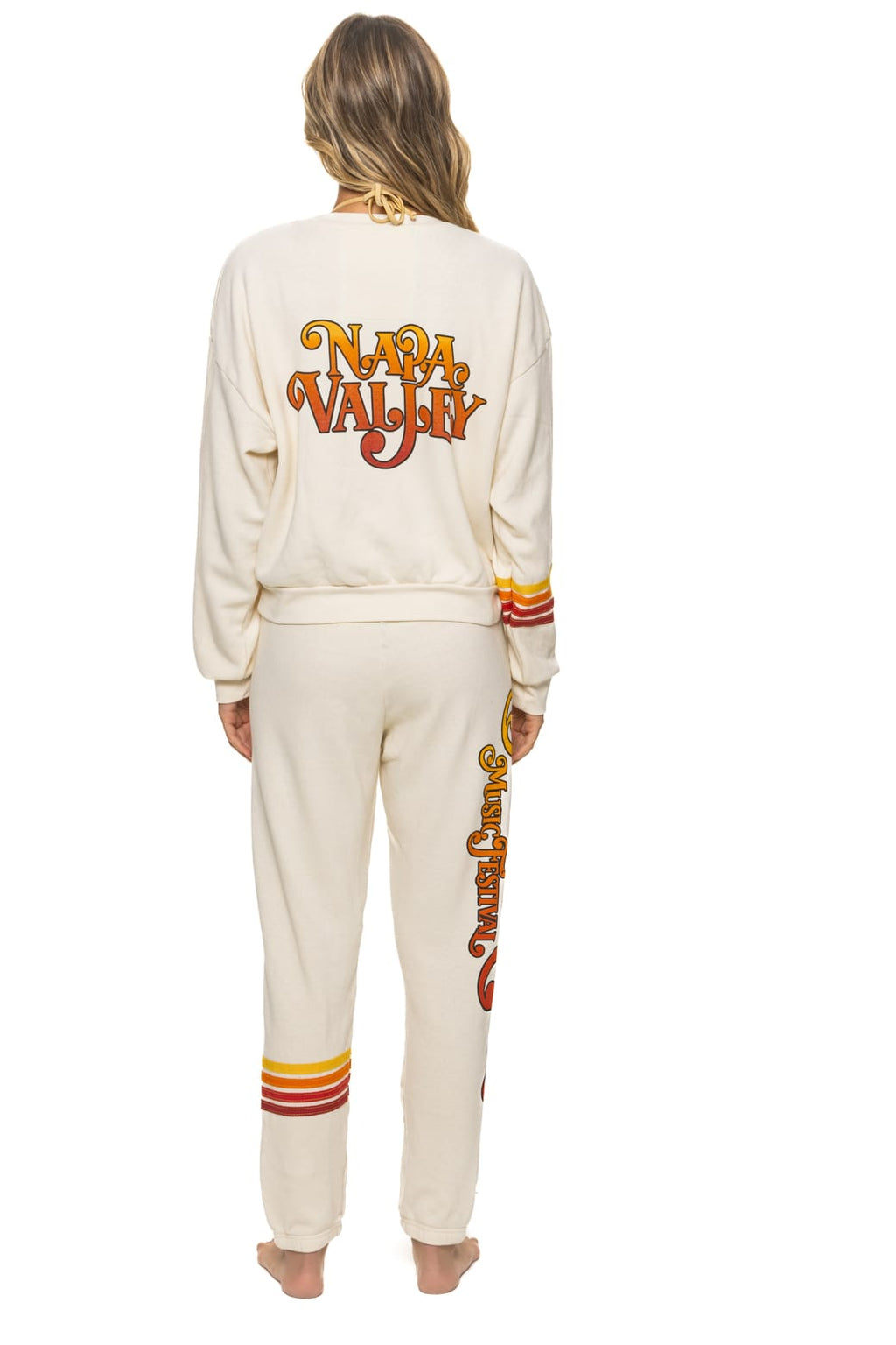 BOTTLEROCK 2026 RUGBY STITCH SWEATPANTS - VINTAGE WHITE