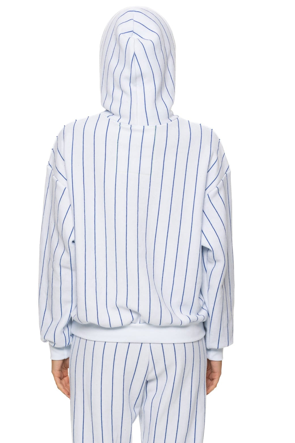 LOS ANGELES DODGERS PINSTRIPE 2026 RELAXED PULLOVER HOODIE - WHITE // BLUE