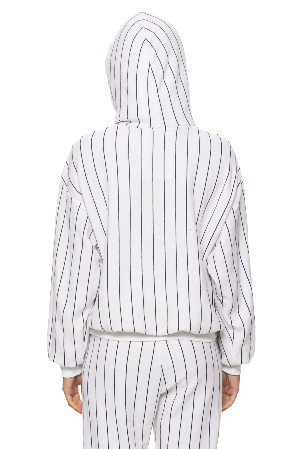 NEW YORK YANKEES PINSTRIPE 2026 RELAXED PULLOVER HOODIE - WHITE // NAVY
