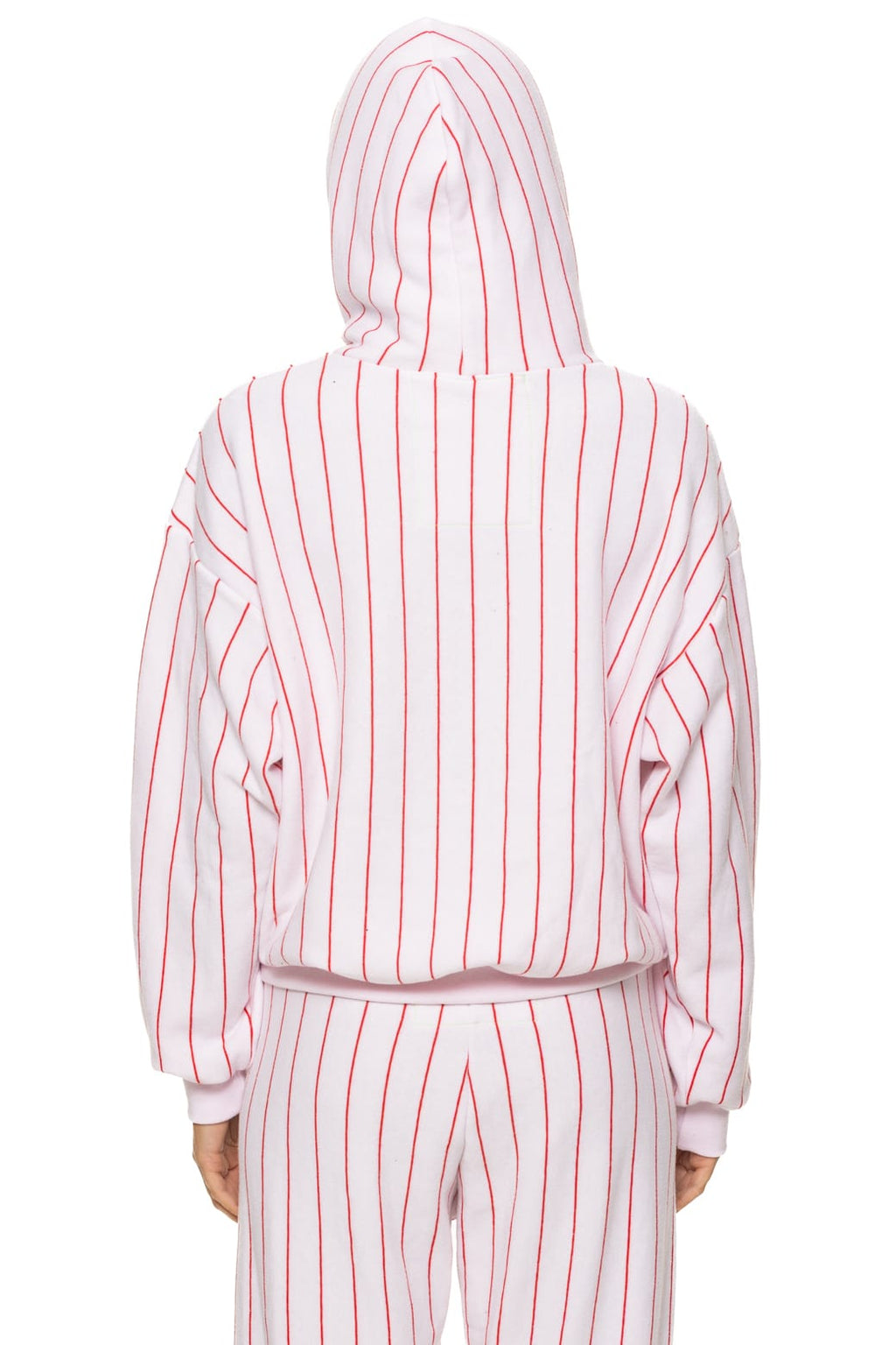 PHILADELPHIA PHILLIES PINSTRIPE 2026 RELAXED PULLOVER HOODIE - WHITE // RED