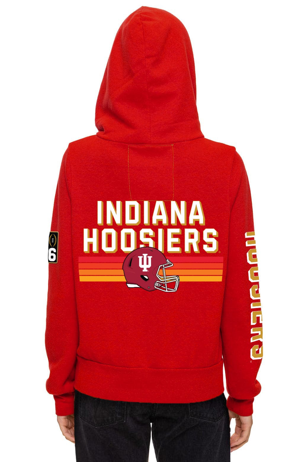 INDIANA UNIVERSITY CFP 2026 UNISEX ZIP HOODIE - CRIMSON