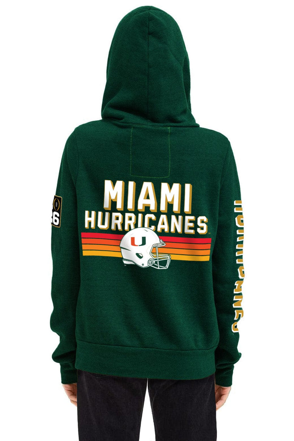 UNIVERSITY OF MIAMI CFP 2026 UNISEX ZIP HOODIE - MIAMI GREEN