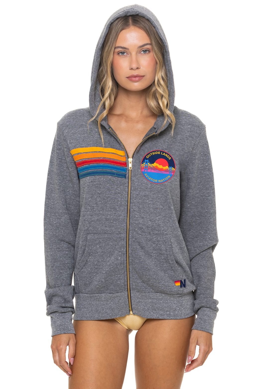OUTSIDE LANDS 2026 ZIP HOODIE - HEATHER GREY