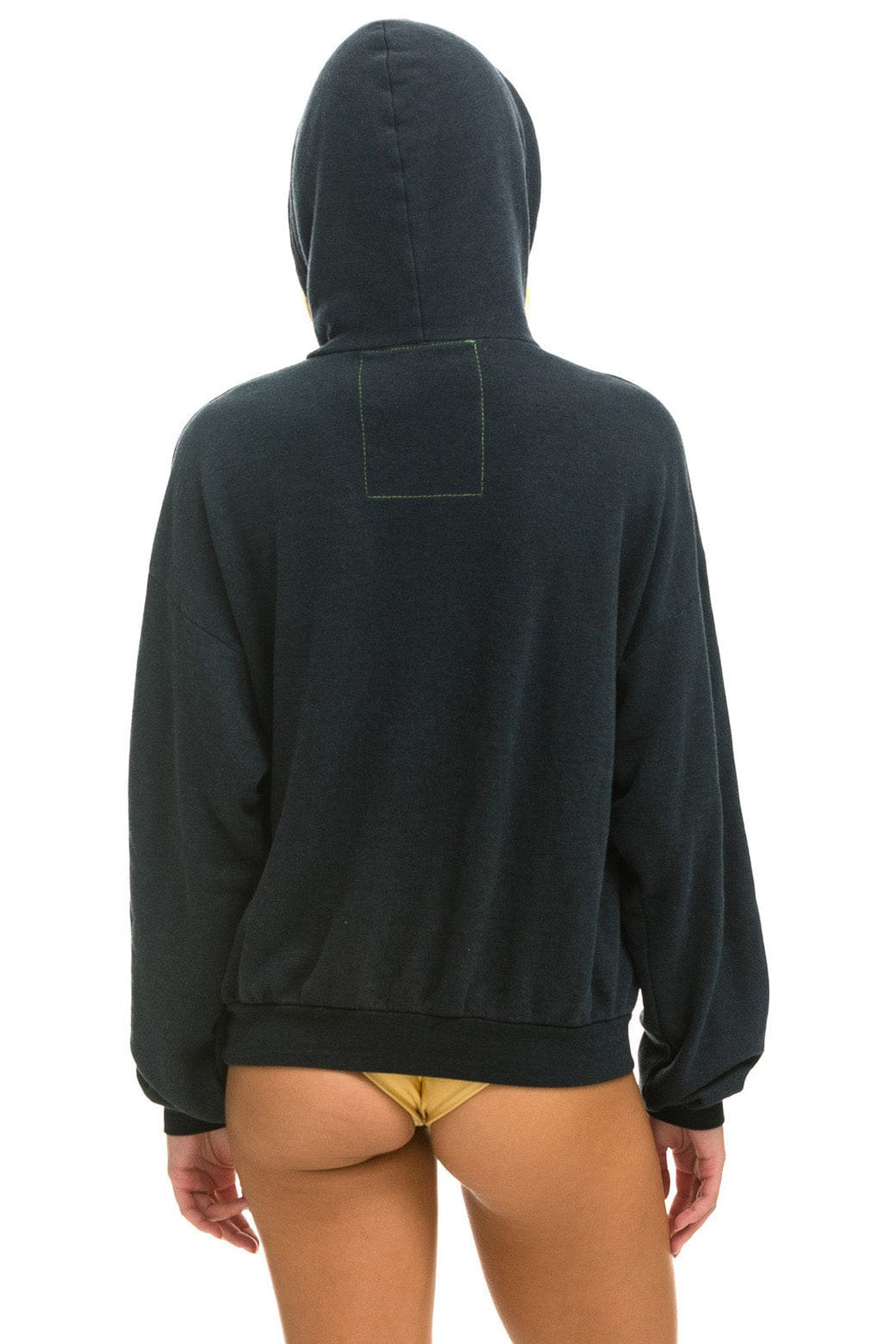 BOLT HEART PULLOVER RELAXED HOODIE - CHARCOAL