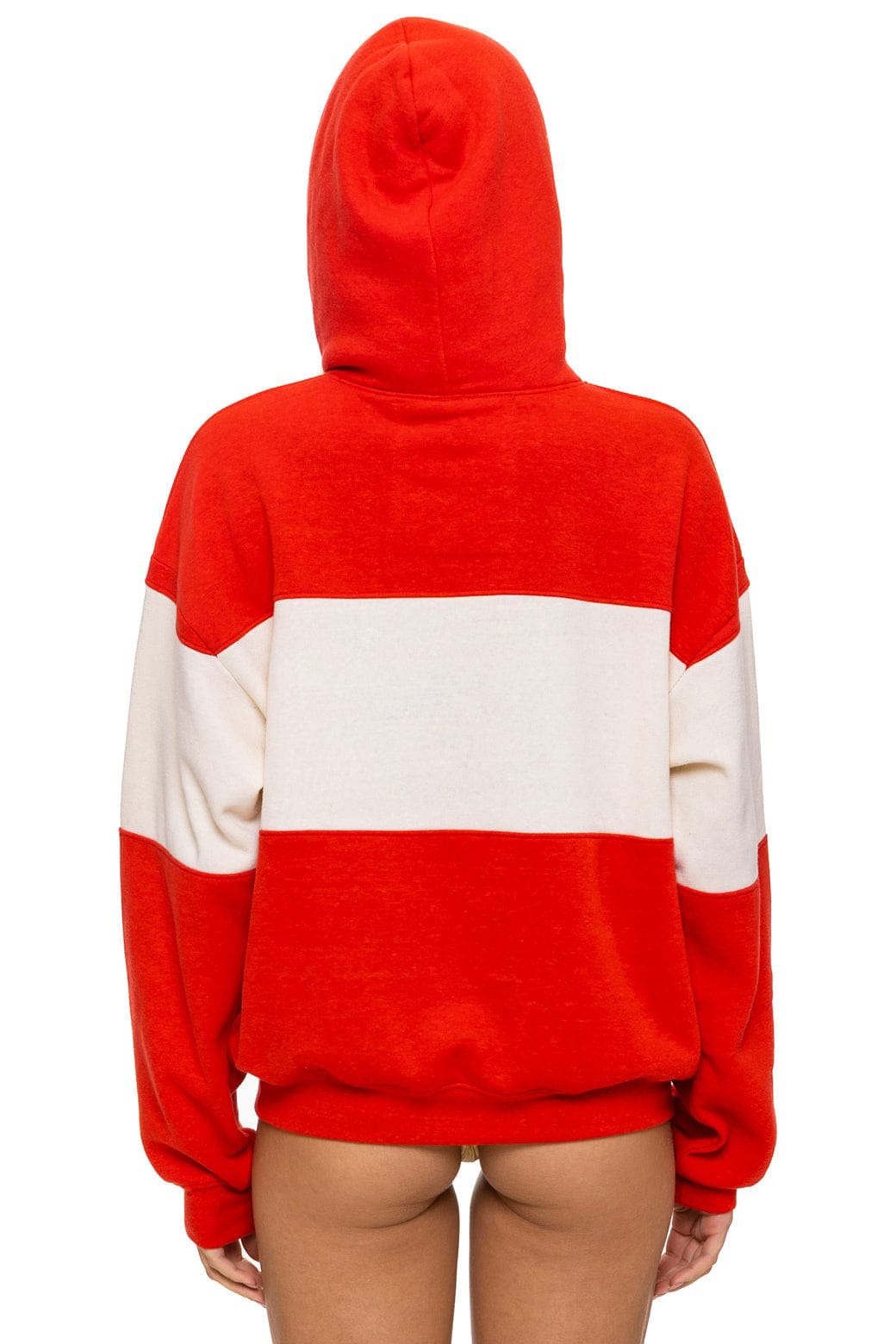 USA RELAXED PULLOVER HOODIE - RED // VINTAGE WHITE