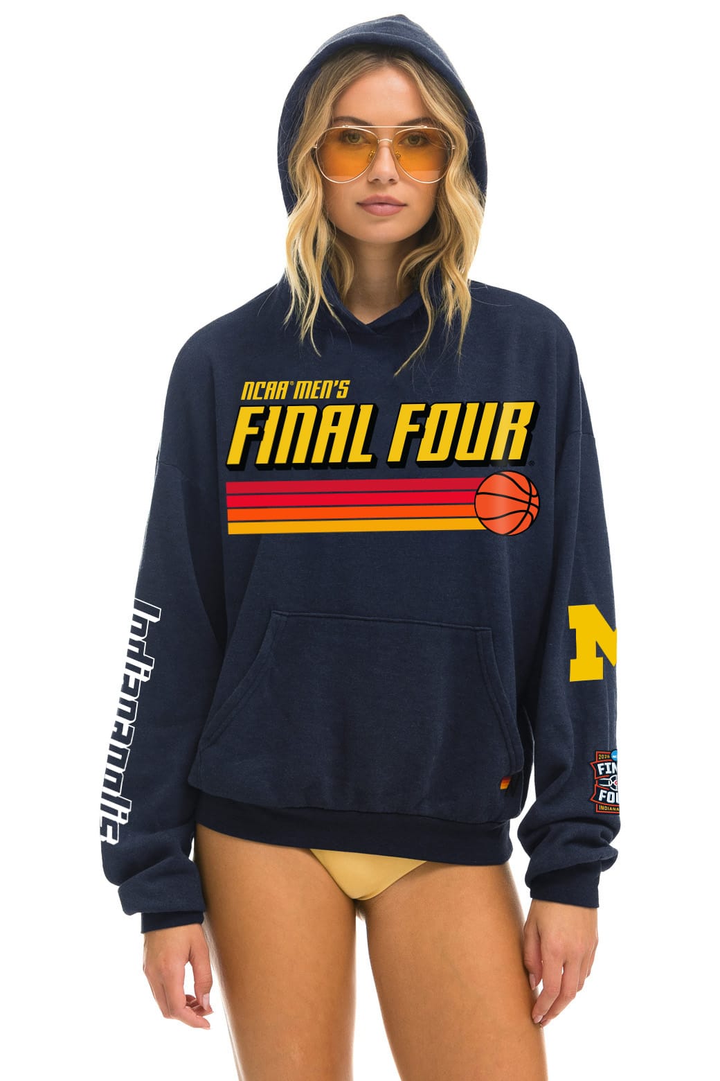 MICHIGAN WOLVERINES FINAL FOUR 2026 PULLOVER HOODIE - NAVY