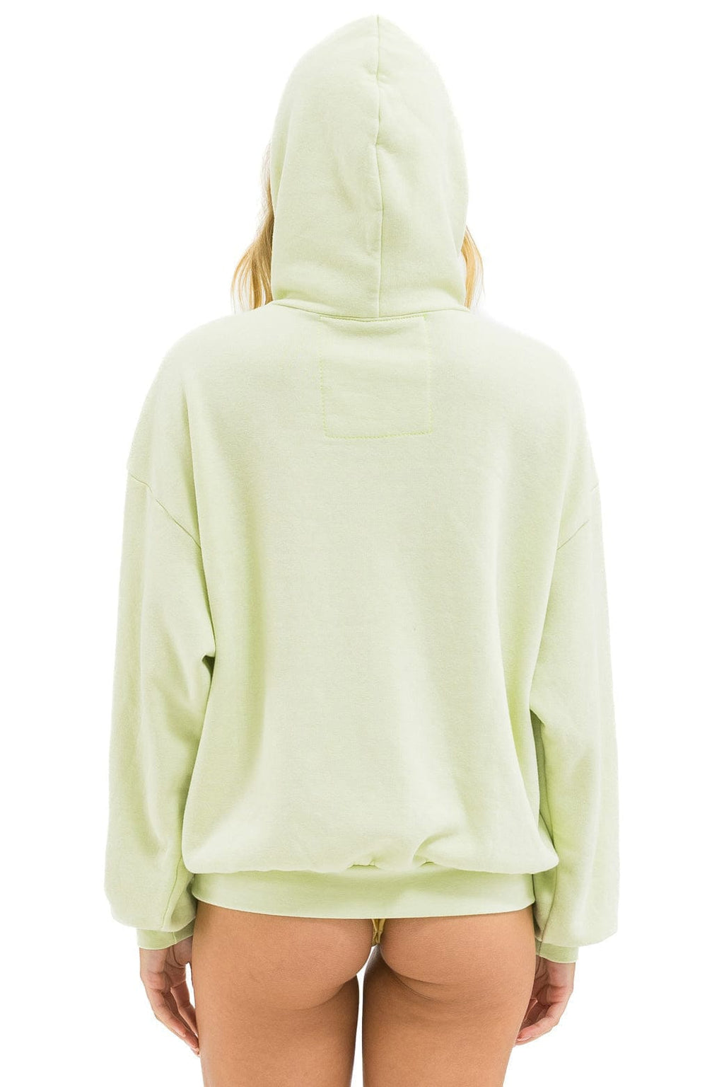 LOGO PULLOVER RELAXED HOODIE - LIME CREAM