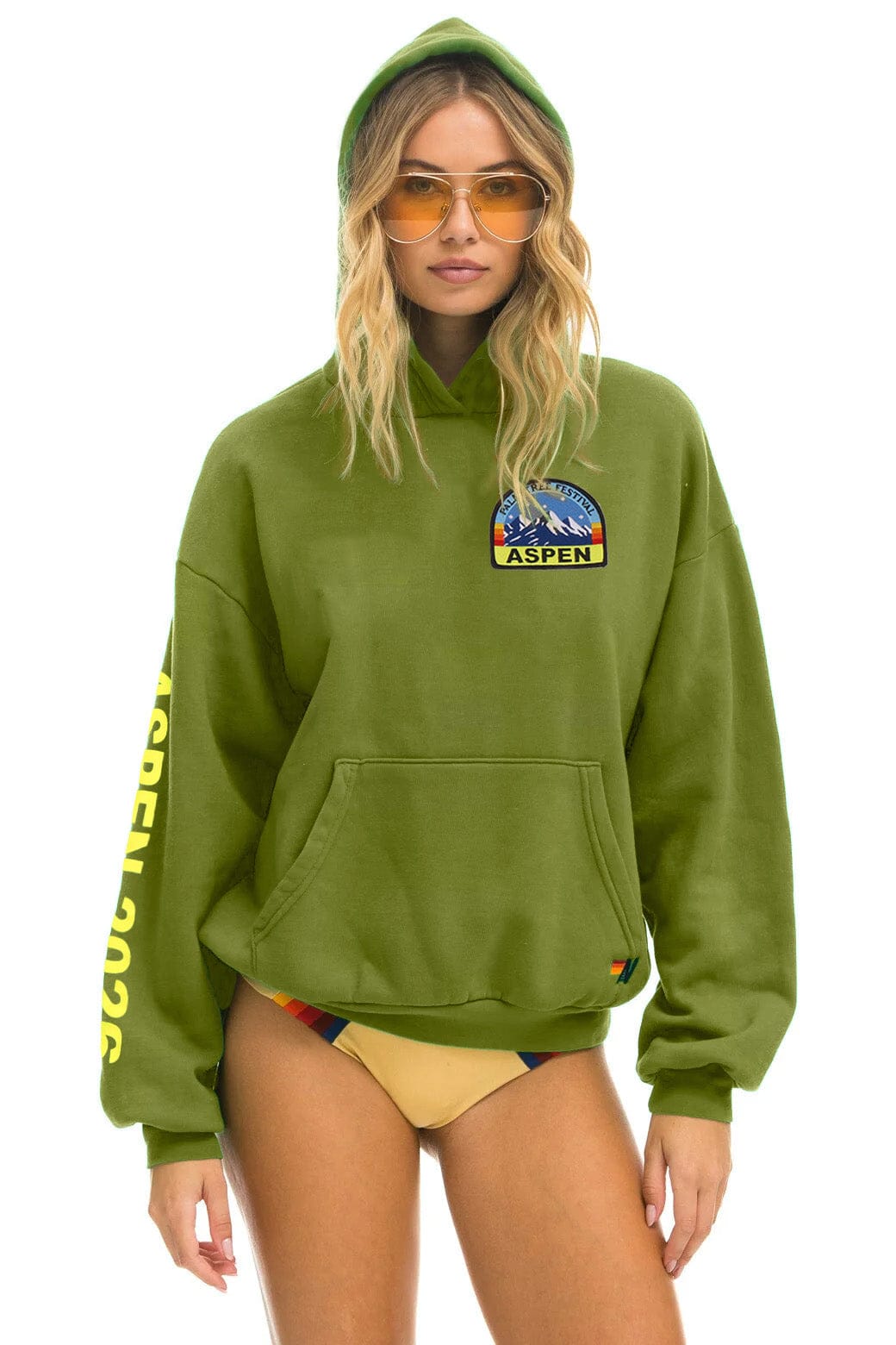 PALM TREE FEST ASPEN 2026 PULLOVER HOODIE RELAXED - JUNGLE GREEN