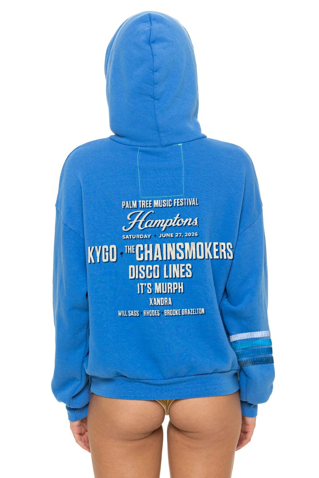 PALM TREE FEST HAMPTONS 2026 PULLOVER HOODIE RELAXED - COBALT