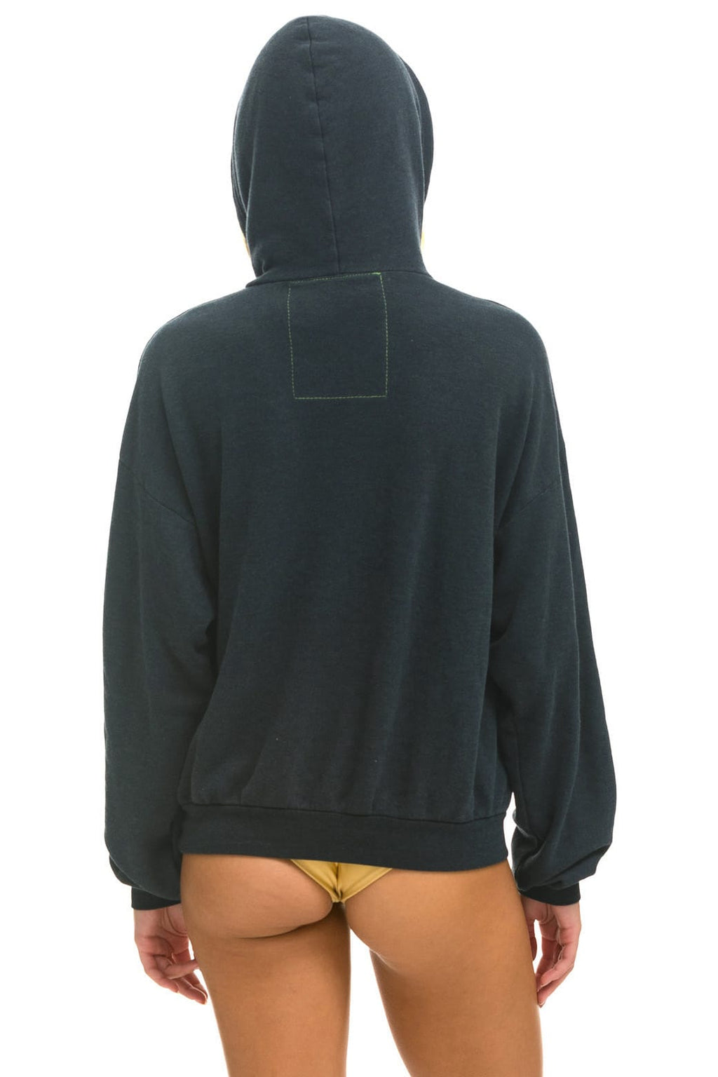 5 STRIPE AMERICA RELAXED PULLOVER HOODIE - CHARCOAL // USA