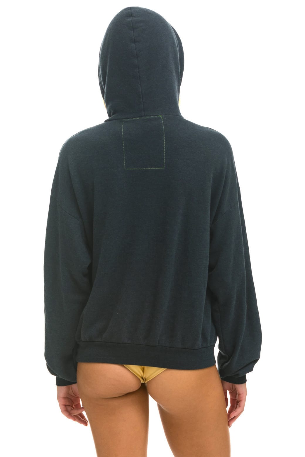 5 STRIPE AMERICA RELAXED PULLOVER HOODIE - CHARCOAL // USA