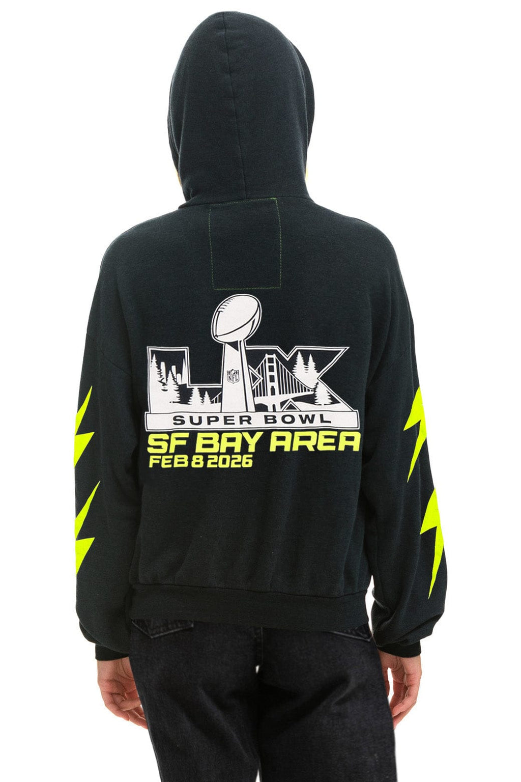 SUPER BOWL 2026 BOLT RELAXED PULLOVER HOODIE - CHARCOAL