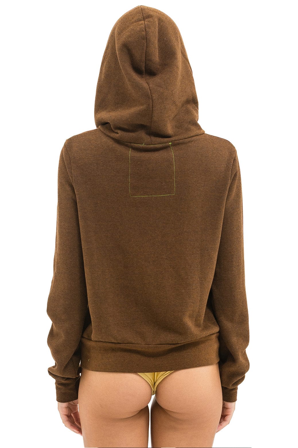 5 STRIPE HOODIE - CHOCOLATE // RAINBOW WHITE
