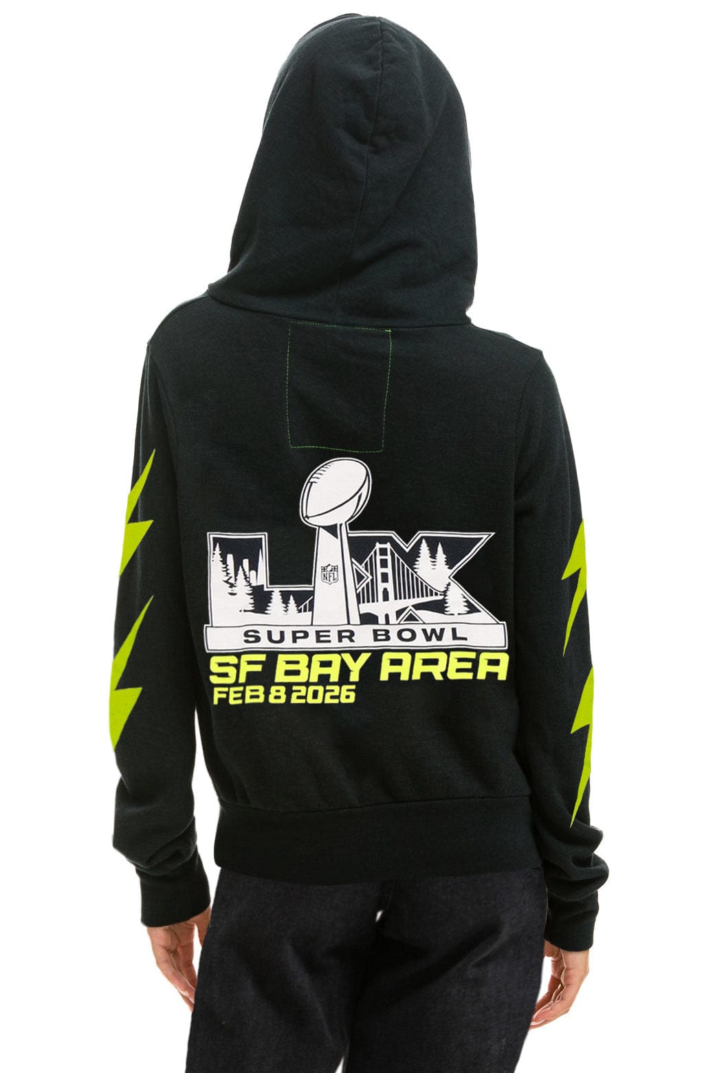 SUPER BOWL 2026 BOLT ZIP HOODIE - CHARCOAL