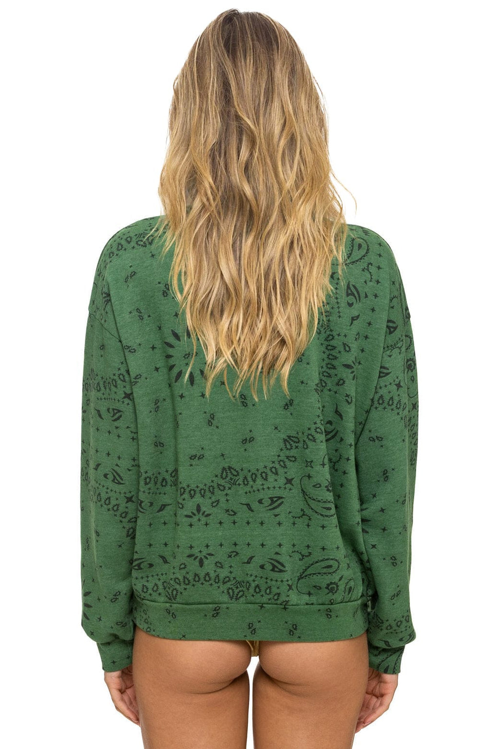 BANDANA RELAXED CREW SWEATSHIRT - PALM