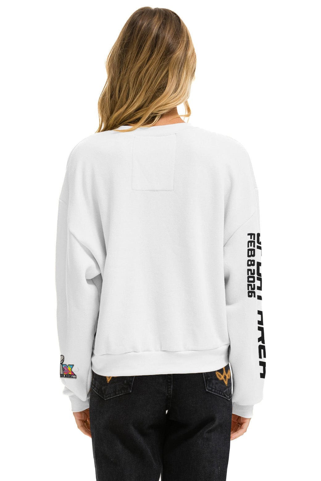 SUPER BOWL 2026 RELAXED CREW SWEATSHIRT - WHITE