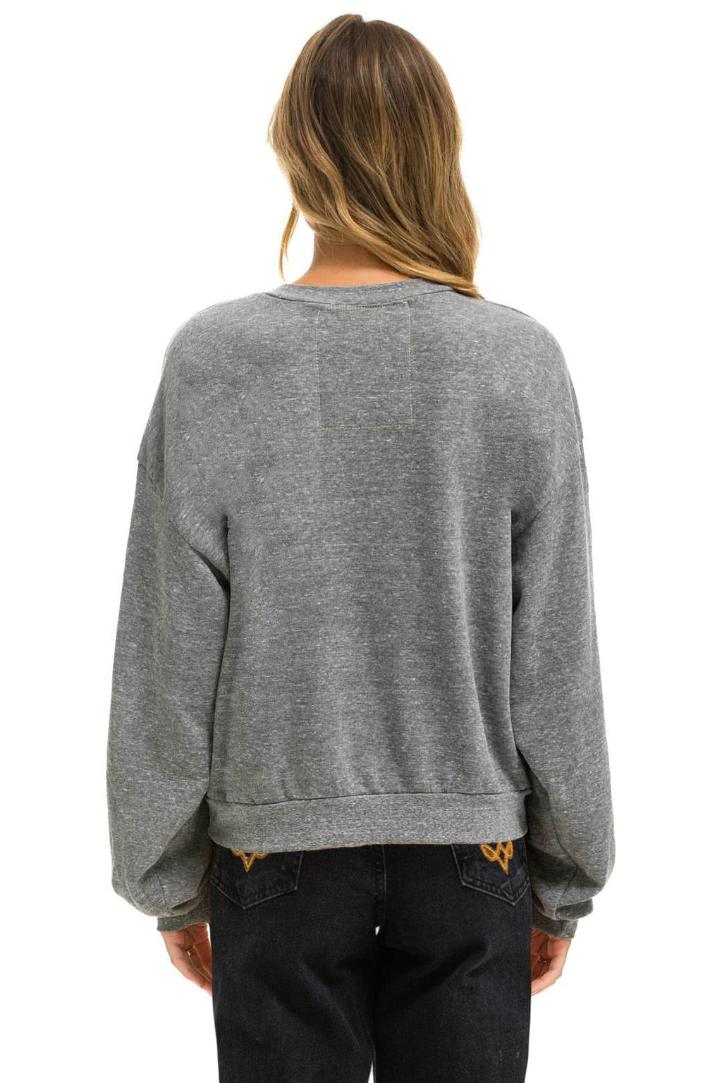 SEATTLE SEAHAWKS HELMET RELAXED CREW SWEATSHIRT - HEATHER GREY