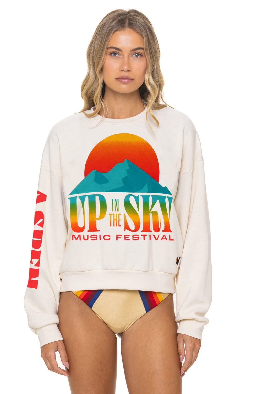 UP IN THE SKY 2026 RELAXED CREW SWEATSHIRT - VINTAGE WHITE