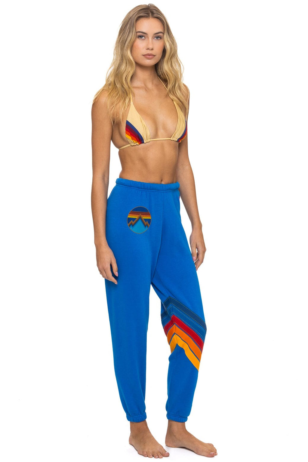 ALL SEASONS CIRCLE CHEVRON SWEATPANTS - ADVENTURE BLUE