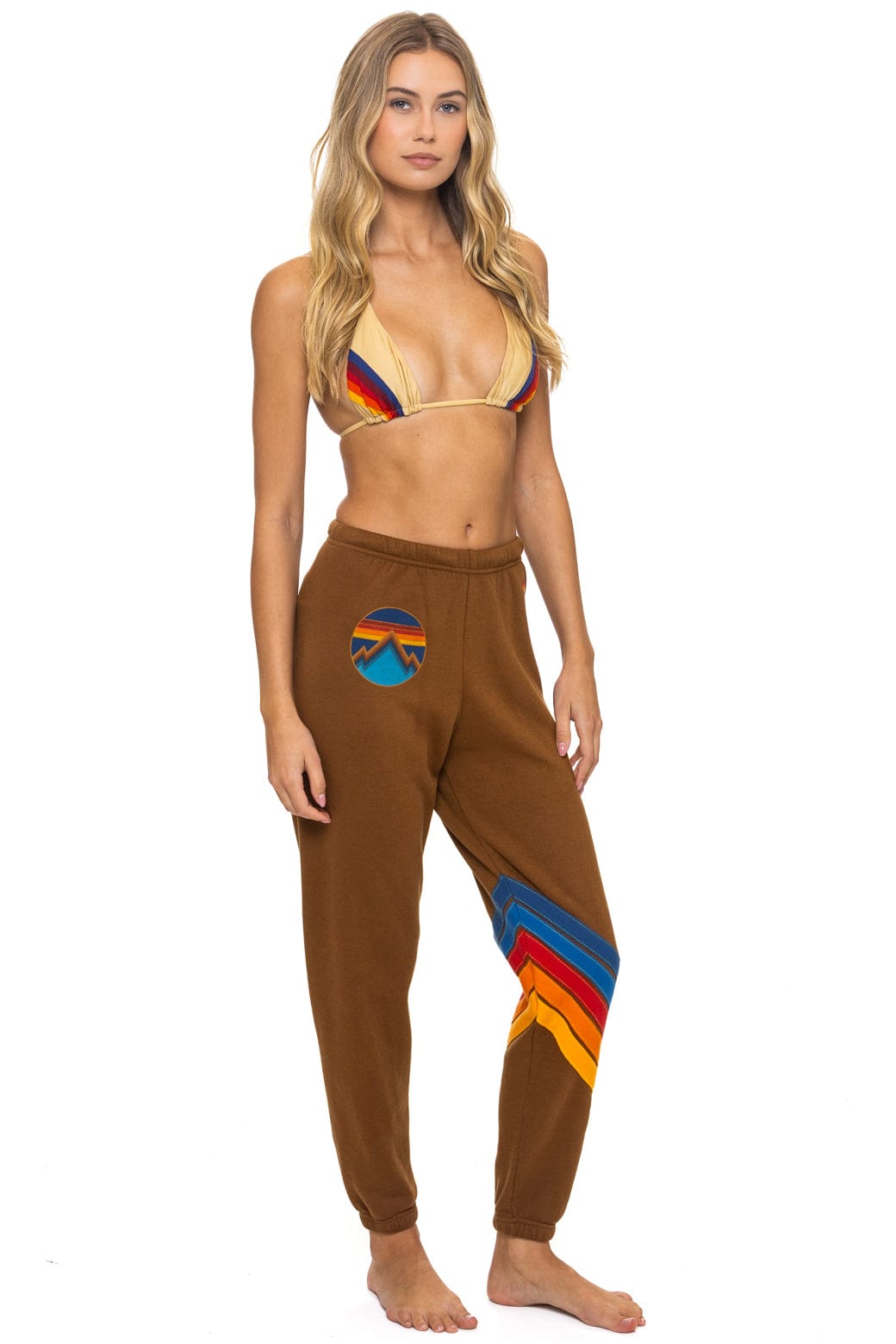 ALL SEASONS CIRCLE CHEVRON SWEATPANTS - CINNAMON
