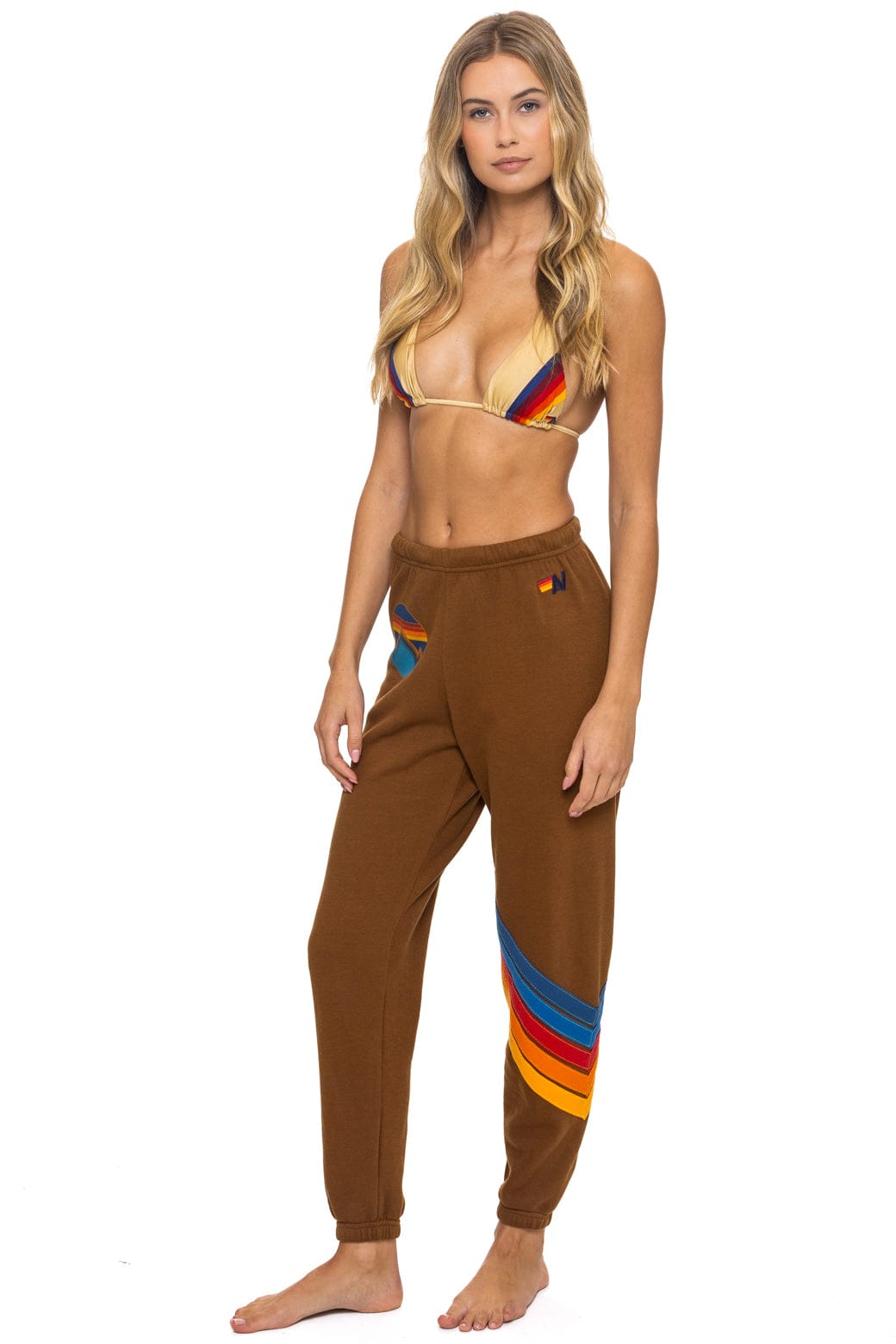 ALL SEASONS CIRCLE CHEVRON SWEATPANTS - CINNAMON