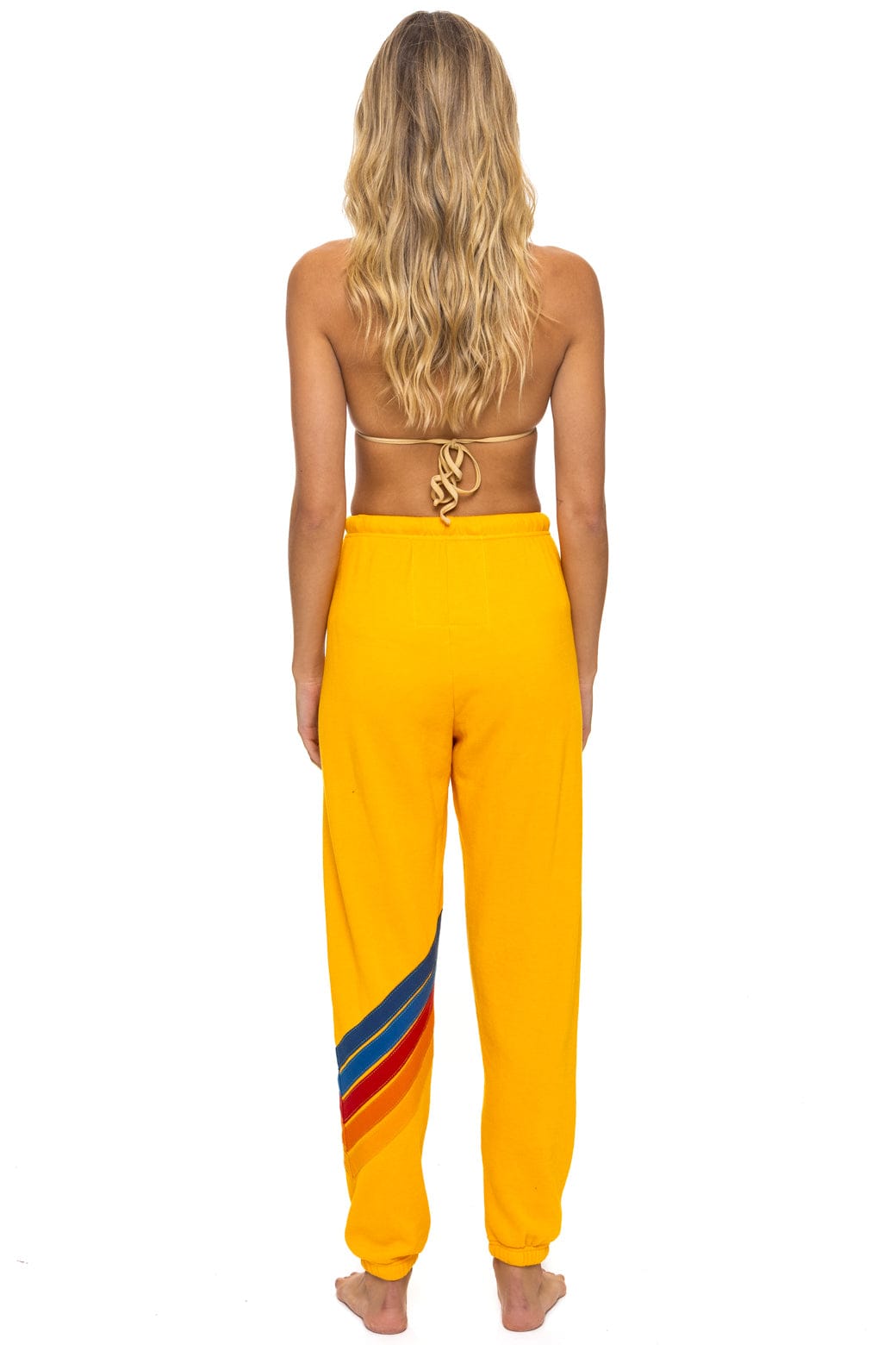 ALL SEASONS CIRCLE CHEVRON SWEATPANTS - GOLD