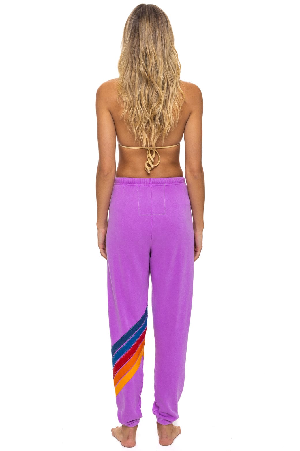 ALL SEASONS CIRCLE CHEVRON SWEATPANTS - NEON PURPLE