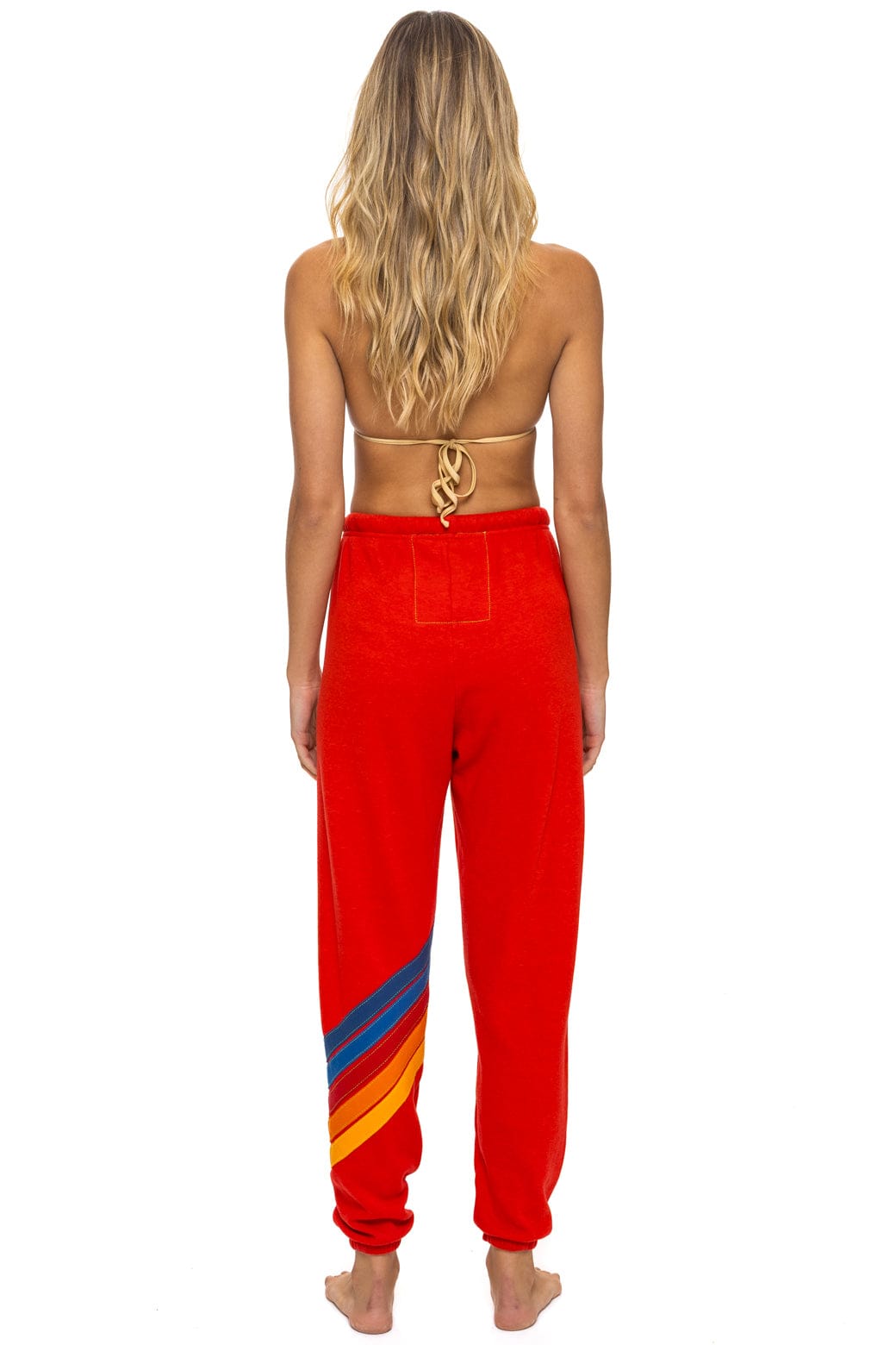 ALL SEASONS CIRCLE CHEVRON SWEATPANTS - RED