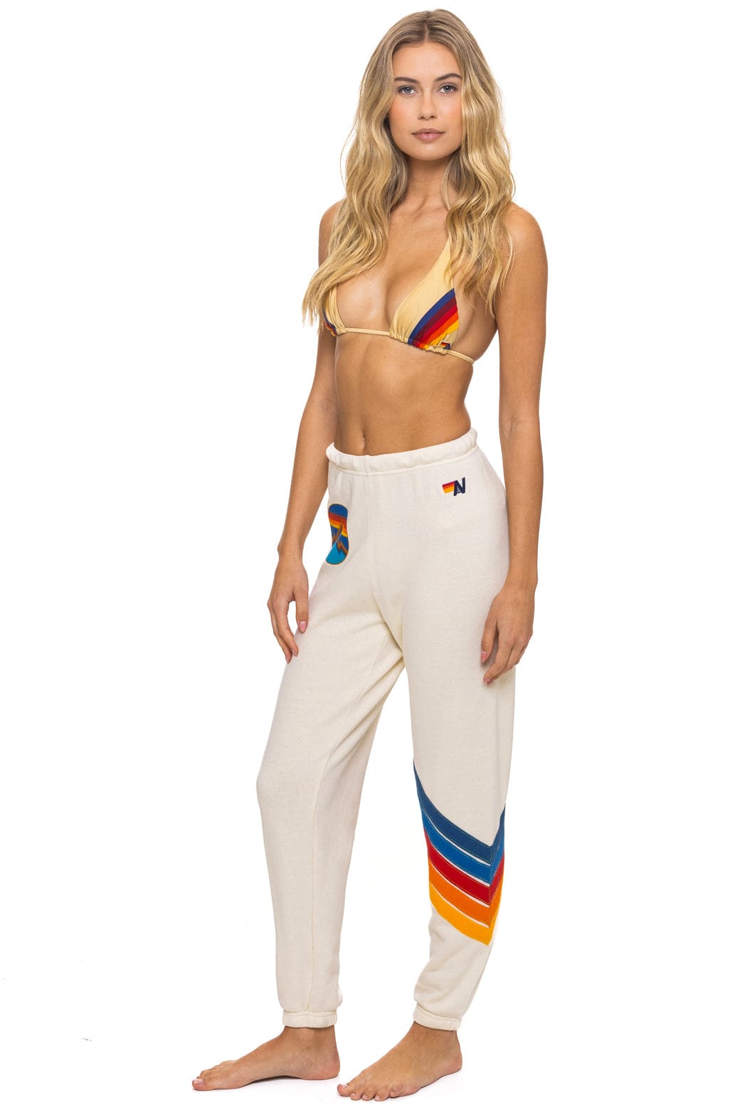 ALL SEASONS CIRCLE CHEVRON SWEATPANTS - VINTAGE WHITE